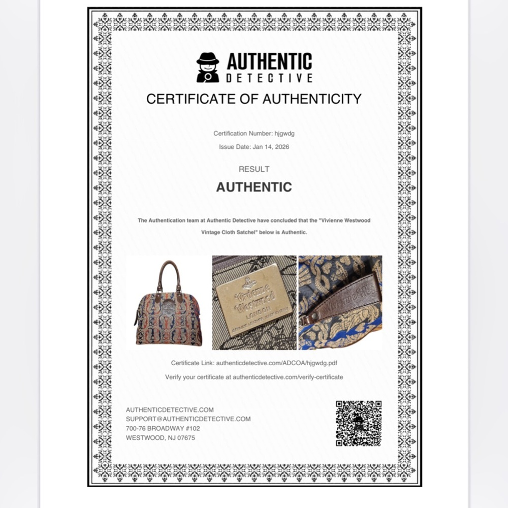 Rare Vivienne Westwood Cloth Large Weekender Bag with leather accents with COA!! - Picture 14 of 14